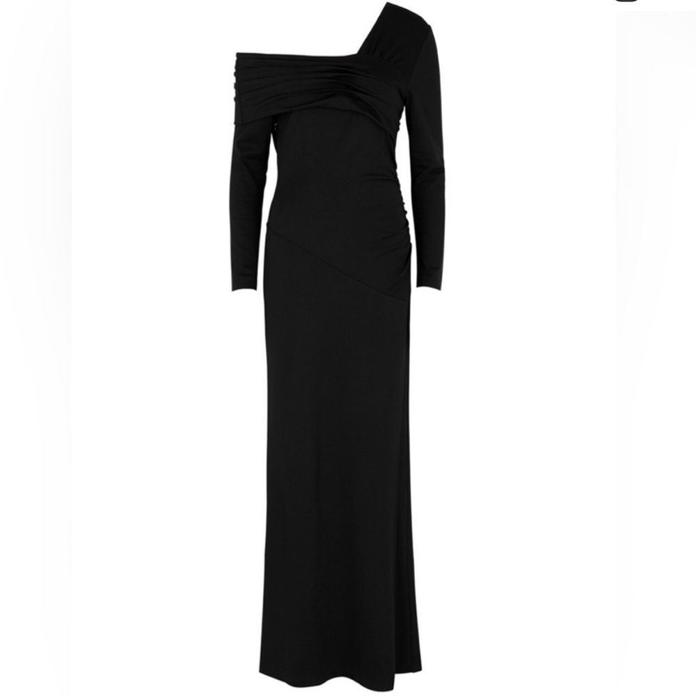 Diane Von Furstenberg Black Asymmetrical Maxi Dress